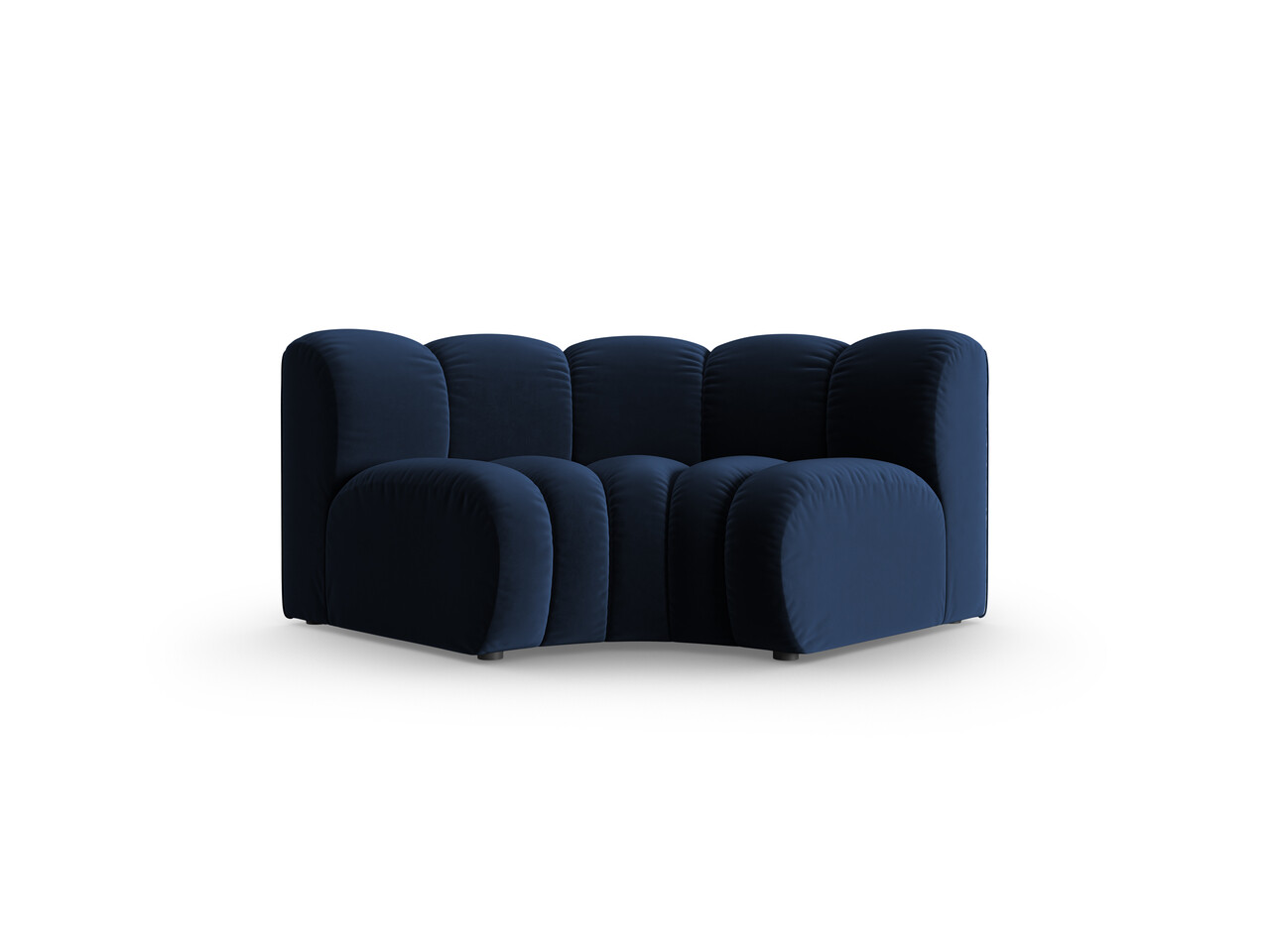 Modul pentru canapea, 1 loc, Lupine-44, Micadoni Home, 185x95x70 cm, catifea, albastru regal - imagine 6